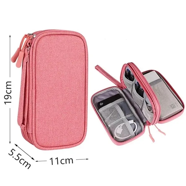 Double Layer Electronics Organizer Travel Case - Double Layer Electronics Organizer Travel Case - Image 7 of 7