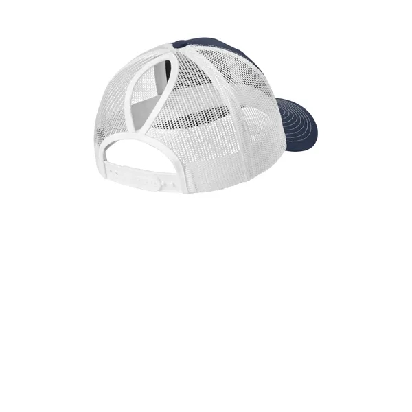 Port Authority Snapback Ponytail Trucker Cap - Port Authority Snapback Ponytail Trucker Cap - Image 11 of 12