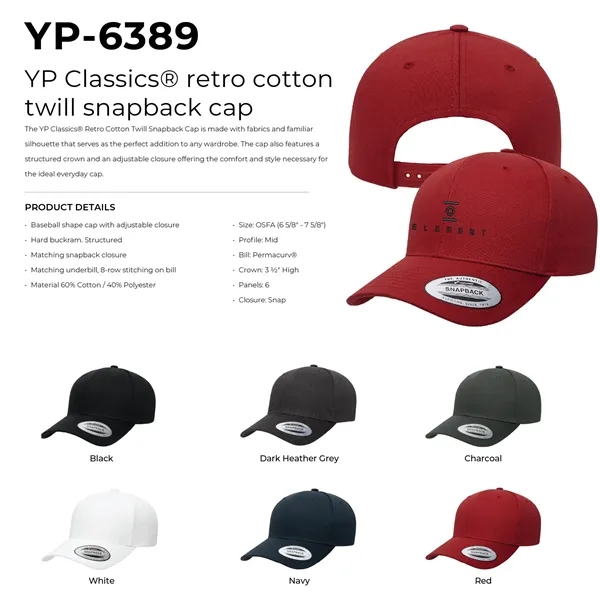 Yupoong 6389 YP Classics CVC Snapback - Yupoong 6389 YP Classics CVC Snapback - Image 2 of 23