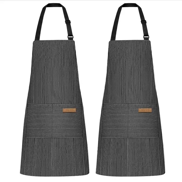 Striped Neck Strap Apron - Striped Neck Strap Apron - Image 1 of 3
