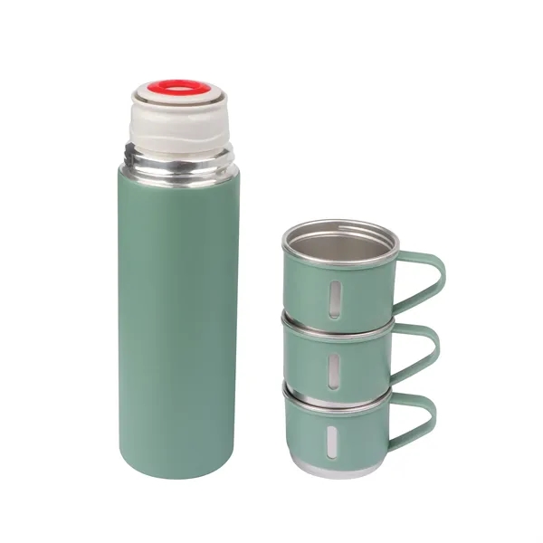 17Oz Vacuum Insulated Thermo Water Bottle with 3 Mug Lids - 17Oz Vacuum Insulated Thermo Water Bottle with 3 Mug Lids - Image 7 of 7