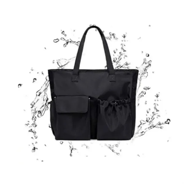 Polyester Tote Bag with Multi Pockets and Top Handles - Polyester Tote Bag with Multi Pockets and Top Handles - Image 3 of 5