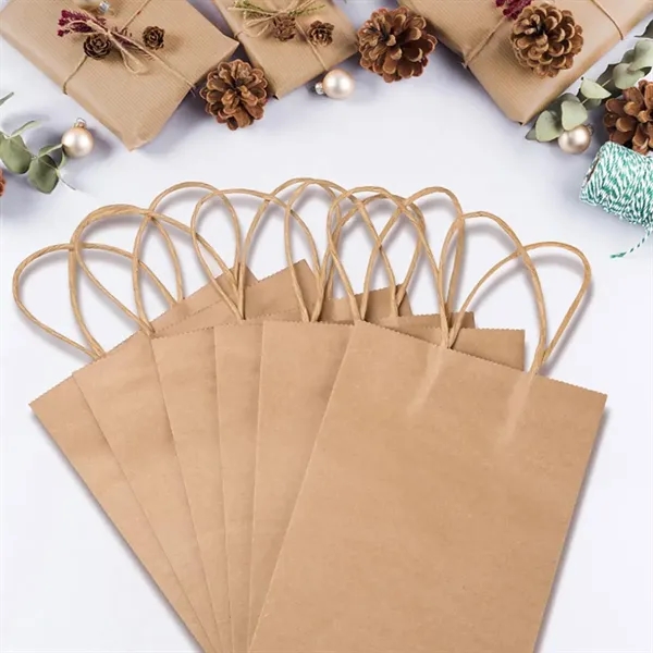 Kraft Paper Shopping Bags with Twisted Handles - Kraft Paper Shopping Bags with Twisted Handles - Image 3 of 5