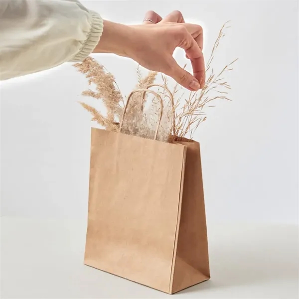 Kraft Paper Shopping Bags with Twisted Handles - Kraft Paper Shopping Bags with Twisted Handles - Image 5 of 5