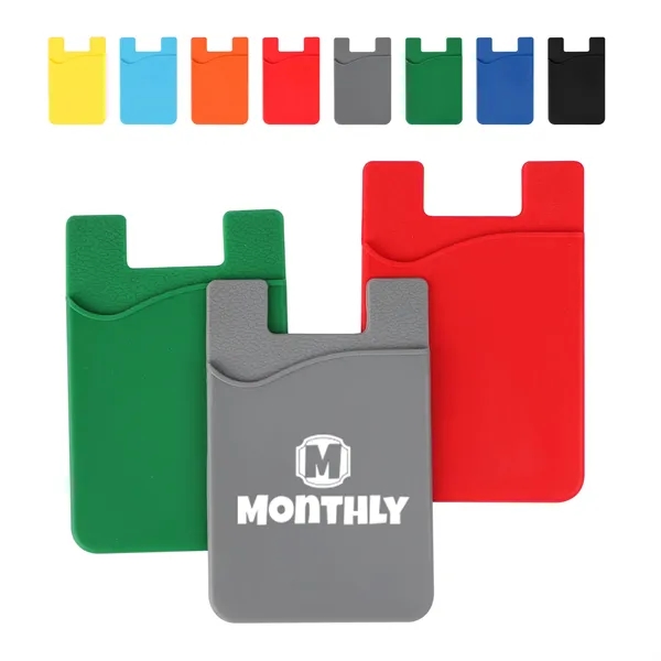 2.2"x3.4" Custom Adhesive Silicone Phone Card Holder - 2.2"x3.4" Custom Adhesive Silicone Phone Card Holder - Image 0 of 3
