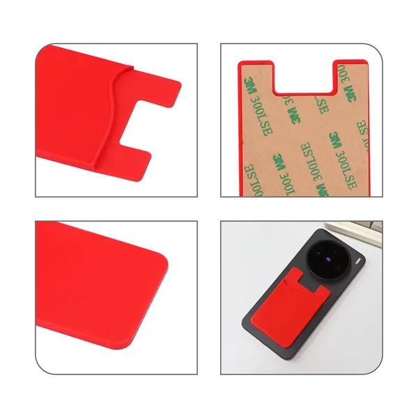 2.2"x3.4" Custom Adhesive Silicone Phone Card Holder - 2.2"x3.4" Custom Adhesive Silicone Phone Card Holder - Image 2 of 3