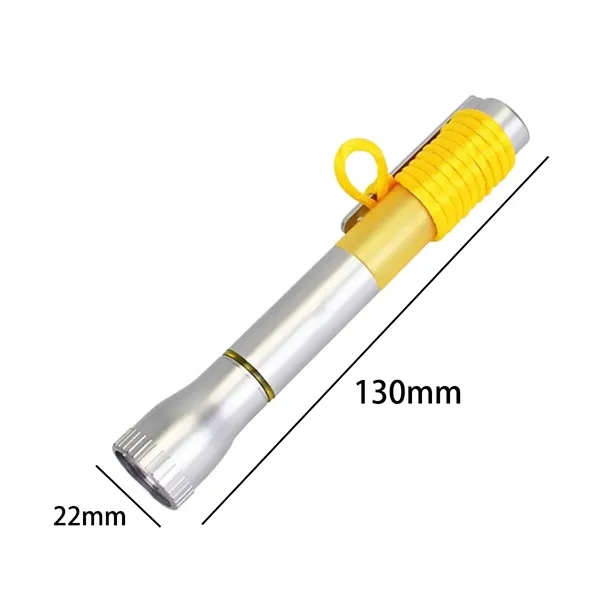 Multicolor LED Flashlight Pen with Clip and Lanyard - Multicolor LED Flashlight Pen with Clip and Lanyard - Image 1 of 5