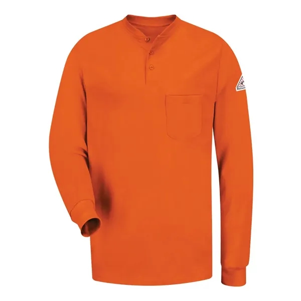 Bulwark Men's Long Sleeve Tagless Henley Shirt - Bulwark Men's Long Sleeve Tagless Henley Shirt - Image 9 of 10