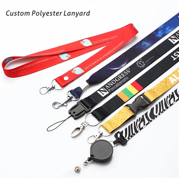 Custom Polyester Lanyards, Silkscreen Imprinted