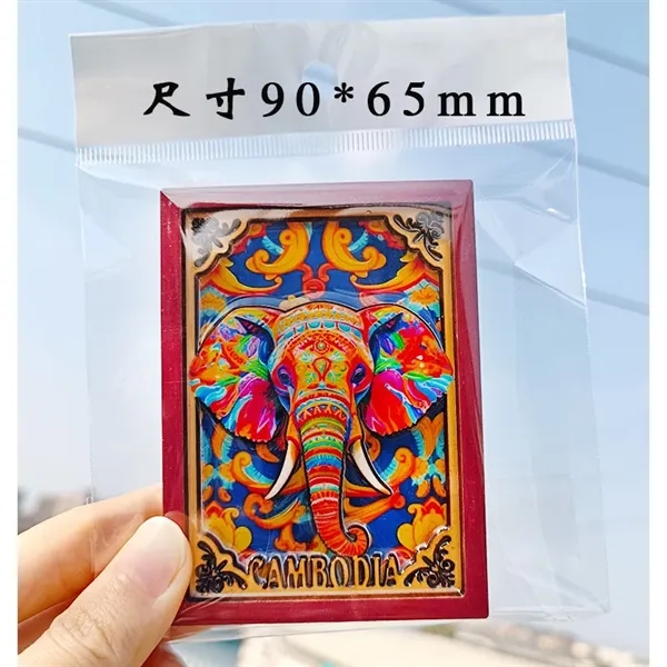 Thai Scenic Wooden Resin Refrigerator Magnet - Thai Scenic Wooden Resin Refrigerator Magnet - Image 1 of 7