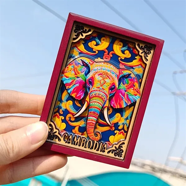 Thai Scenic Wooden Resin Refrigerator Magnet - Thai Scenic Wooden Resin Refrigerator Magnet - Image 3 of 7