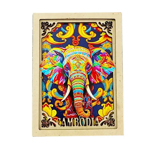 Thai Scenic Wooden Resin Refrigerator Magnet - Thai Scenic Wooden Resin Refrigerator Magnet - Image 4 of 7