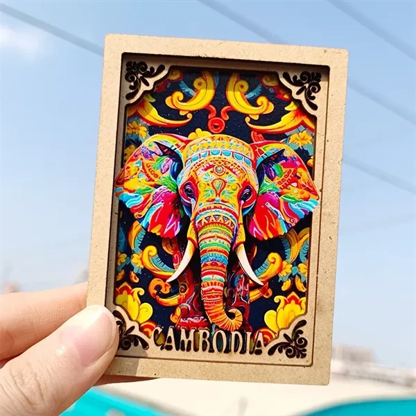 Thai Scenic Wooden Resin Refrigerator Magnet - Thai Scenic Wooden Resin Refrigerator Magnet - Image 5 of 7