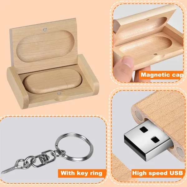 Eco-Friendly Bamboo USB Flash Drive with Custom Logo - Eco-Friendly Bamboo USB Flash Drive with Custom Logo - Image 3 of 5