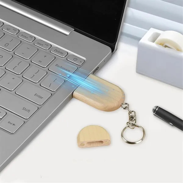 Eco-Friendly Bamboo USB Flash Drive with Custom Logo - Eco-Friendly Bamboo USB Flash Drive with Custom Logo - Image 4 of 5