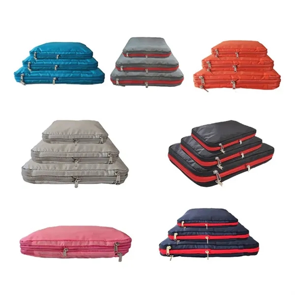 3-Piece Travel Packing Cubes Set with Zipper Closure - 3-Piece Travel Packing Cubes Set with Zipper Closure - Image 2 of 6