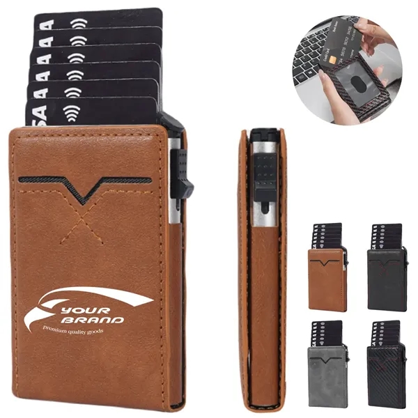 RFID Blocking Card Holder Wallet with Pop-Up Function - RFID Blocking Card Holder Wallet with Pop-Up Function - Image 0 of 8