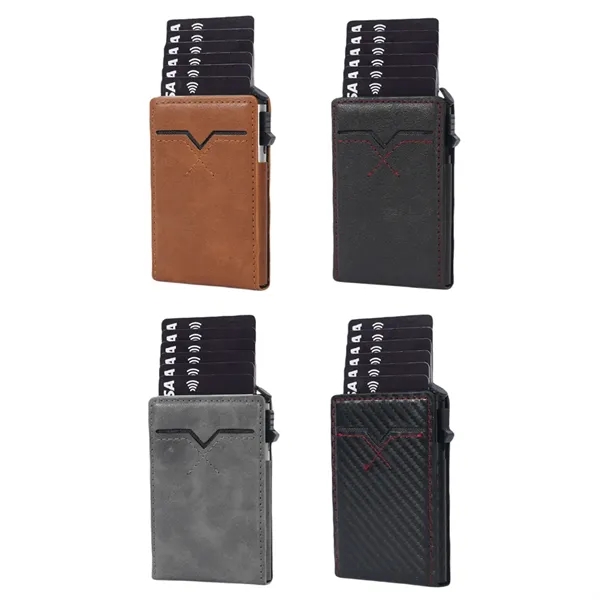 RFID Blocking Card Holder Wallet with Pop-Up Function - RFID Blocking Card Holder Wallet with Pop-Up Function - Image 2 of 8