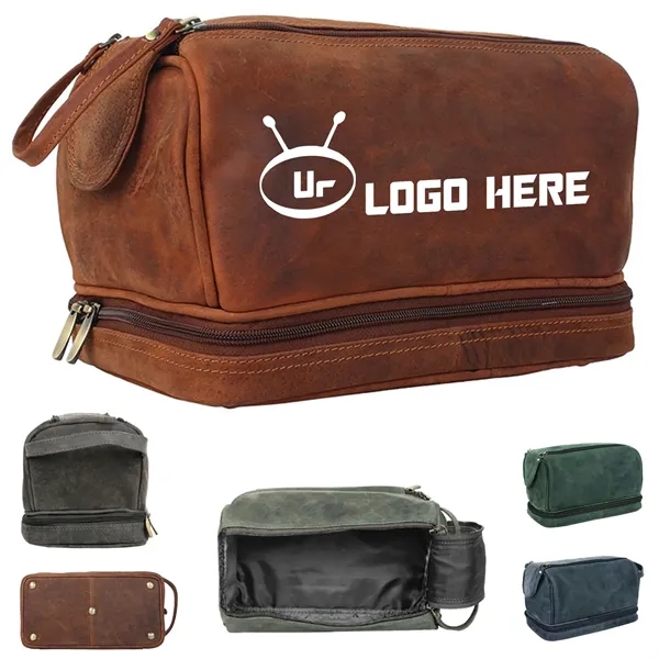 Leather Toiletry Bag - Leather Toiletry Bag - Image 0 of 3