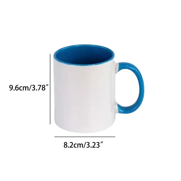 Customizable 11 Oz Ceramic Colorblock Mug with Handle - Customizable 11 Oz Ceramic Colorblock Mug with Handle - Image 2 of 2