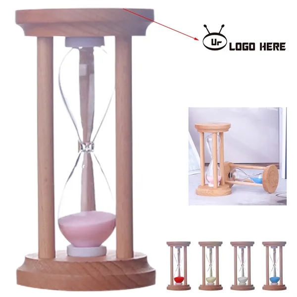 3 Minutes Wooden Hourglass Timer - 3 Minutes Wooden Hourglass Timer - Image 0 of 5