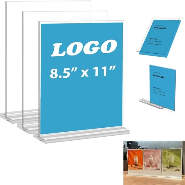 8.5x11 Acrylic Sign Holder - 8.5x11 Acrylic Sign Holder - Image 0 of 3