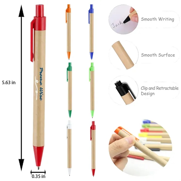 Eco Kraft Paper Lightweight Smooth Writing Ballpoint Pen - Eco Kraft Paper Lightweight Smooth Writing Ballpoint Pen - Image 0 of 14