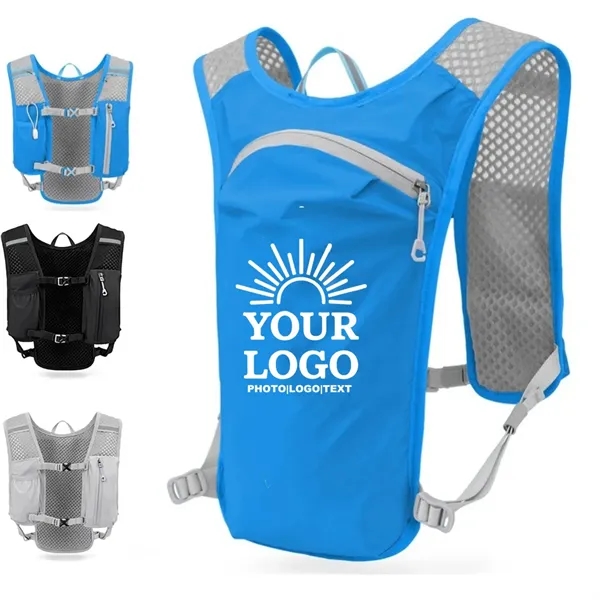 Running Vest Safe Reflective Backpack with Pockets - Running Vest Safe Reflective Backpack with Pockets - Image 0 of 10
