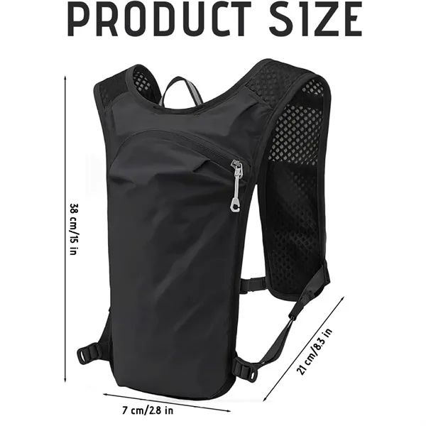 Running Vest Safe Reflective Backpack with Pockets - Running Vest Safe Reflective Backpack with Pockets - Image 1 of 10