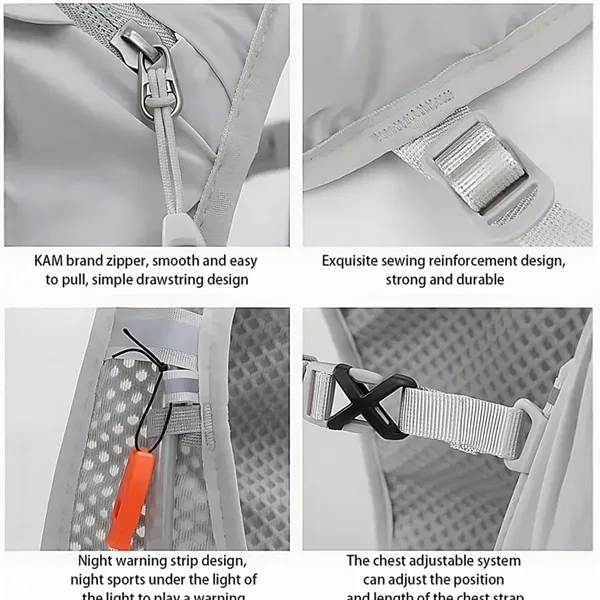 Running Vest Safe Reflective Backpack with Pockets - Running Vest Safe Reflective Backpack with Pockets - Image 8 of 10