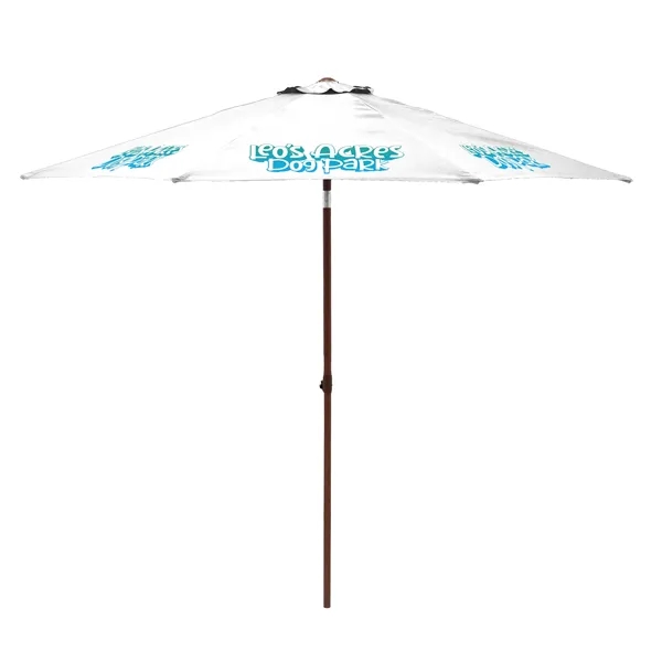 9' Wood Look Tilting Market Umbrella Kit (8 Imprints) - 9' Wood Look Tilting Market Umbrella Kit (8 Imprints) - Image 12 of 18