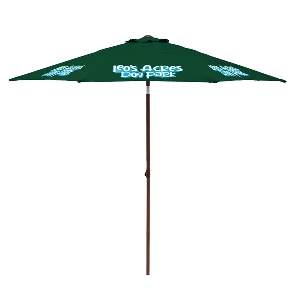 9' Wood Look Tilting Market Umbrella Kit (8 Imprints) - 9' Wood Look Tilting Market Umbrella Kit (8 Imprints) - Image 13 of 18
