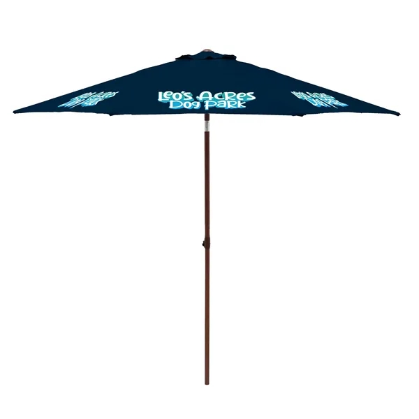 9' Wood Look Tilting Market Umbrella Kit (8 Imprints) - 9' Wood Look Tilting Market Umbrella Kit (8 Imprints) - Image 14 of 18