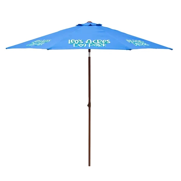 9' Wood Look Tilting Market Umbrella Kit (8 Imprints) - 9' Wood Look Tilting Market Umbrella Kit (8 Imprints) - Image 15 of 18