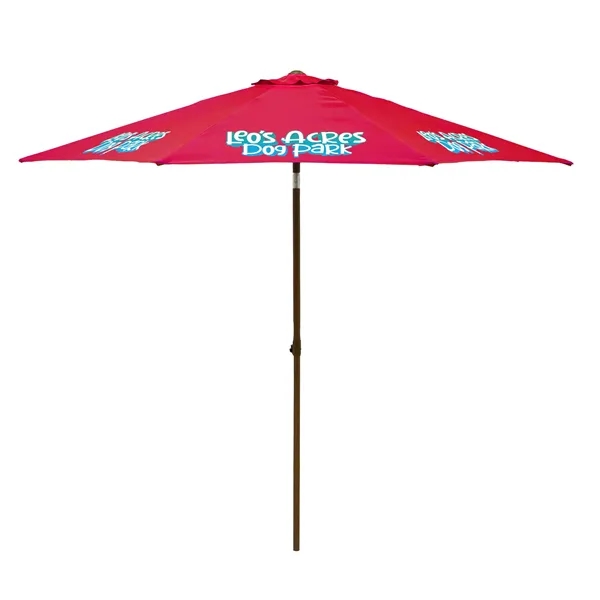 9' Wood Look Tilting Market Umbrella Kit (8 Imprints) - 9' Wood Look Tilting Market Umbrella Kit (8 Imprints) - Image 16 of 18