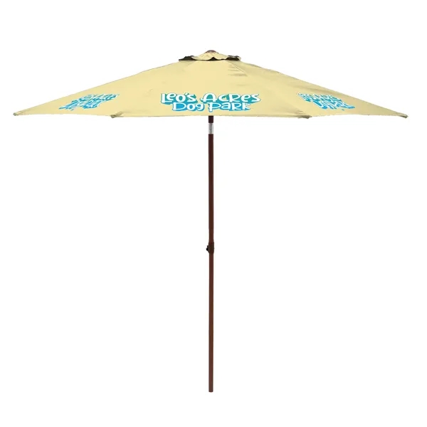 9' Wood Look Tilting Market Umbrella Kit (8 Imprints) - 9' Wood Look Tilting Market Umbrella Kit (8 Imprints) - Image 17 of 18