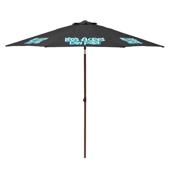 9' Wood Look Tilting Market Umbrella Kit (8 Imprints) - 9' Wood Look Tilting Market Umbrella Kit (8 Imprints) - Image 18 of 18