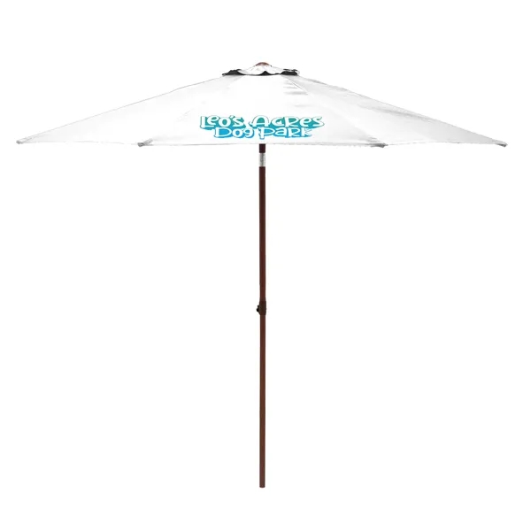 9' Wood Look Tilting Market Umbrella Kit (1 Imprint) - 9' Wood Look Tilting Market Umbrella Kit (1 Imprint) - Image 12 of 18