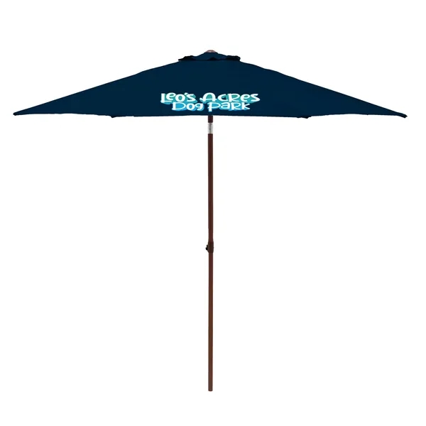 9' Wood Look Tilting Market Umbrella Kit (1 Imprint) - 9' Wood Look Tilting Market Umbrella Kit (1 Imprint) - Image 14 of 18