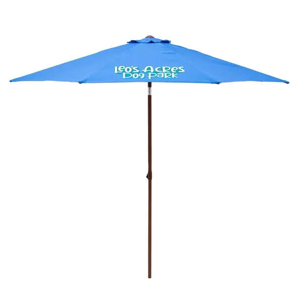 9' Wood Look Tilting Market Umbrella Kit (1 Imprint) - 9' Wood Look Tilting Market Umbrella Kit (1 Imprint) - Image 15 of 18