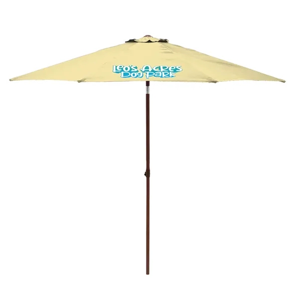 9' Wood Look Tilting Market Umbrella Kit (1 Imprint) - 9' Wood Look Tilting Market Umbrella Kit (1 Imprint) - Image 17 of 18
