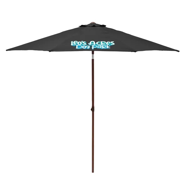 9' Wood Look Tilting Market Umbrella Kit (1 Imprint) - 9' Wood Look Tilting Market Umbrella Kit (1 Imprint) - Image 18 of 18