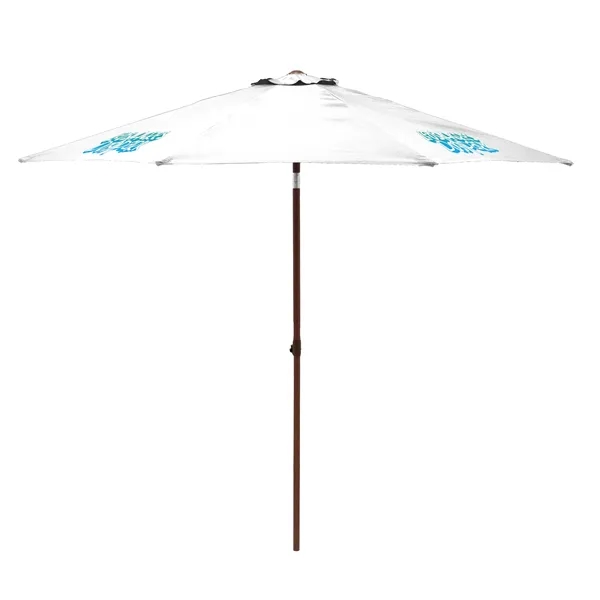 9' Wood Look Tilting Market Umbrella Kit (4 Imprints) - 9' Wood Look Tilting Market Umbrella Kit (4 Imprints) - Image 12 of 18