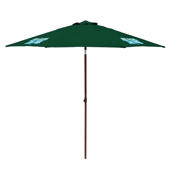 9' Wood Look Tilting Market Umbrella Kit (4 Imprints) - 9' Wood Look Tilting Market Umbrella Kit (4 Imprints) - Image 13 of 18