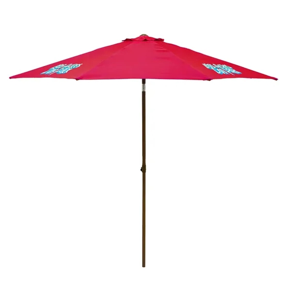 9' Wood Look Tilting Market Umbrella Kit (4 Imprints) - 9' Wood Look Tilting Market Umbrella Kit (4 Imprints) - Image 16 of 18