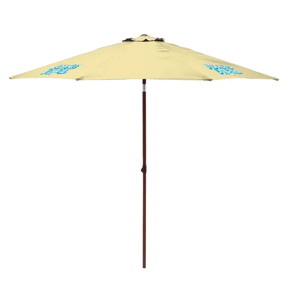 9' Wood Look Tilting Market Umbrella Kit (4 Imprints) - 9' Wood Look Tilting Market Umbrella Kit (4 Imprints) - Image 17 of 18