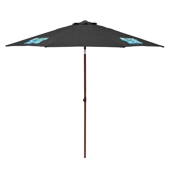 9' Wood Look Tilting Market Umbrella Kit (4 Imprints) - 9' Wood Look Tilting Market Umbrella Kit (4 Imprints) - Image 18 of 18