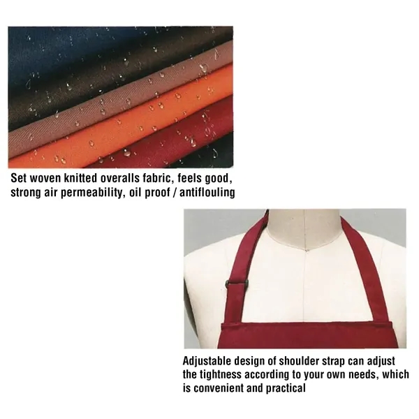 12 oz. Waterproof Woven knitted Kitchen Aprons w/ 2 Pockets - 12 oz. Waterproof Woven knitted Kitchen Aprons w/ 2 Pockets - Image 1 of 11