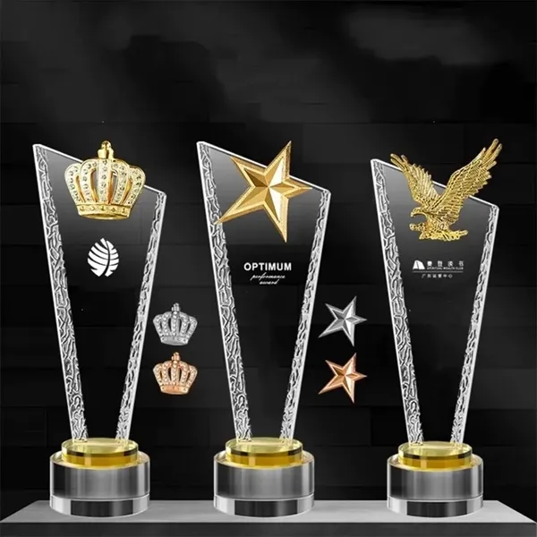 Glass Crystal Trophy - Glass Crystal Trophy - Image 5 of 7