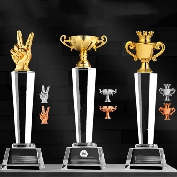 Glass Crystal Trophy - Glass Crystal Trophy - Image 6 of 7